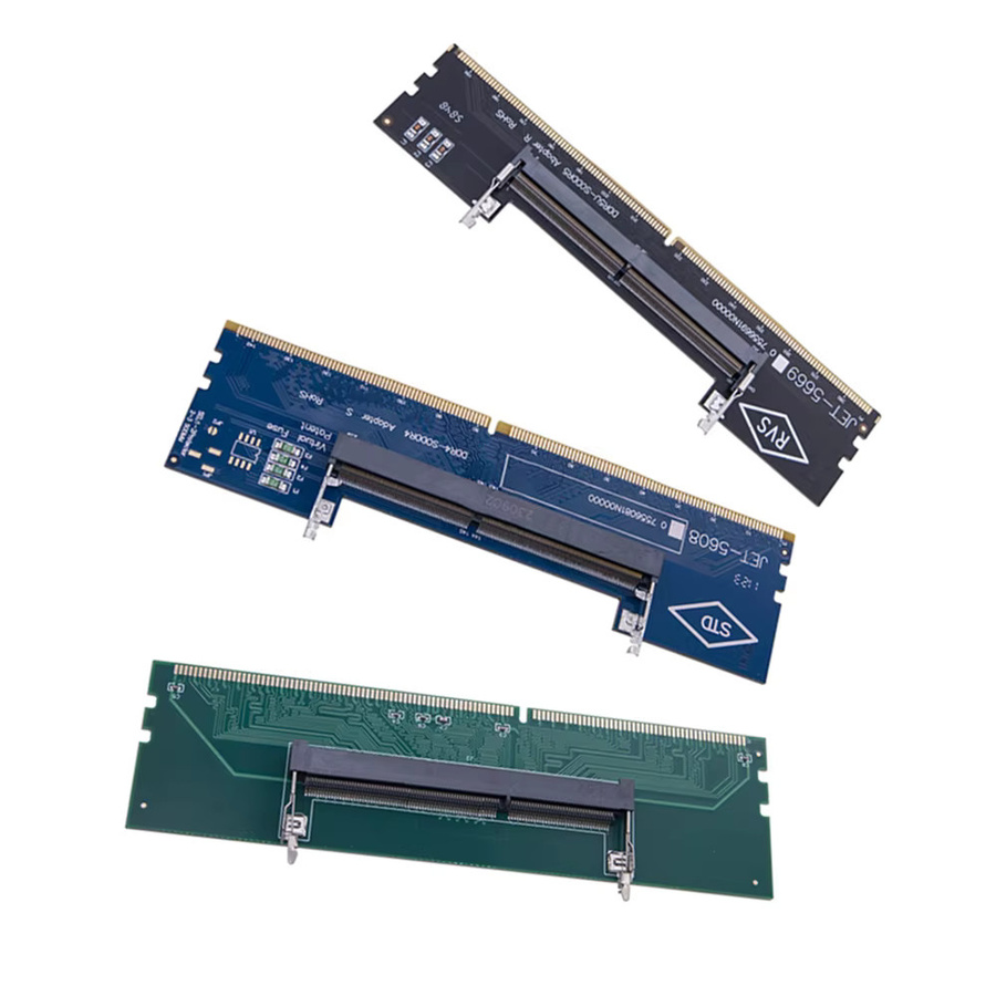 diymore Speichermodul-Testkarte Konverter für DDR3 DDR4 DDR5 Laptop-Speicher zu Desktop-Adapter, grün - Bild 3
