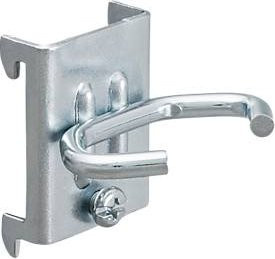 Werkzeughalter WFI in Bügelform aus Edelstahl, Farbe Silber, für Lochplatten mit 9 x 9 mm Lochgröße und 38 mm Lochabstand, L 43 x B 20 mm, 5 Stück - Bild 1