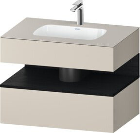 Duravit Einbauwaschtisch-Möbel-Set Qatego in Beige, B/T/H: 80 x 55 x 60 cm - Bild 1