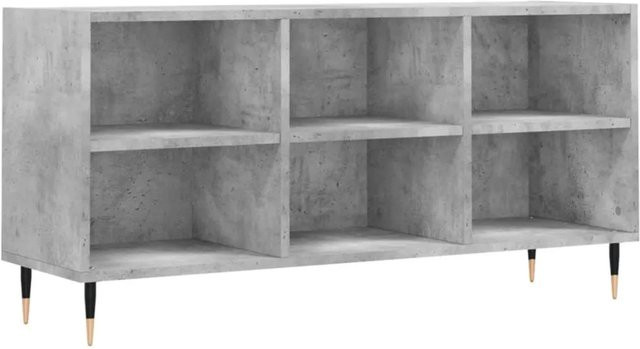 vidaXL TV-Schrank Modern in Betongrau mit Medienfächern, B/T/H: 103,5 x 30 x 50 cm - Bild 1