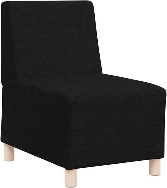 vidaXL Modulares Sofa ohne Armlehnen in Schwarz aus Stoff mit Schaumstofffüllung - Bild 1