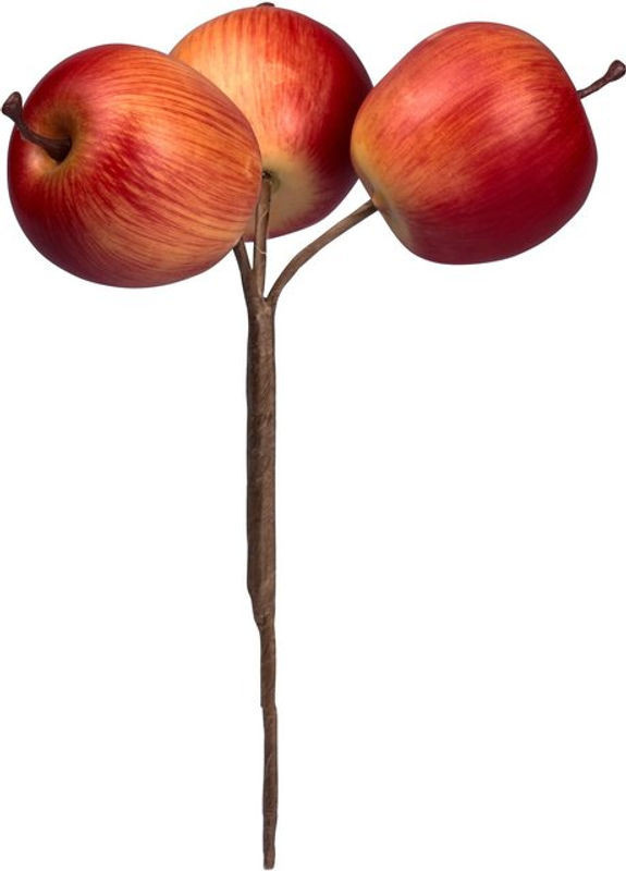 viva domo Deko-Äpfel zum Stecken aus Metall in Grün und Rot für die Herbstdekoration - Bild 1