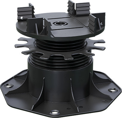 Terracon Terrassenlager CLIP Stellfüße verstellbar, Schwarz, B/T/H: 19 x 19 x 6,5 - 15,5 cm - Bild 1