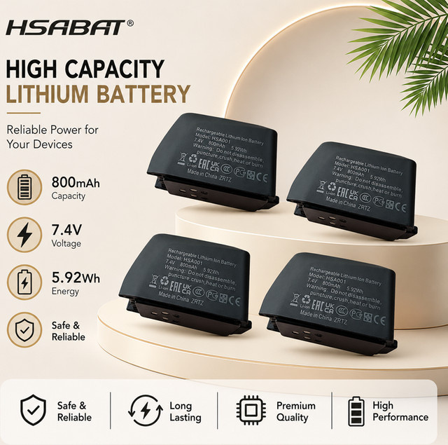 HSABAT Akku 800mAh für SRAM Force GX Red eTap AXS Rennrad in Schwarz - Bild 1