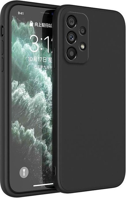 Original Silikon-Telefonhülle mit Kamera-Schutz für Samsung Galaxy A-Serie in Schwarz - Bild 1