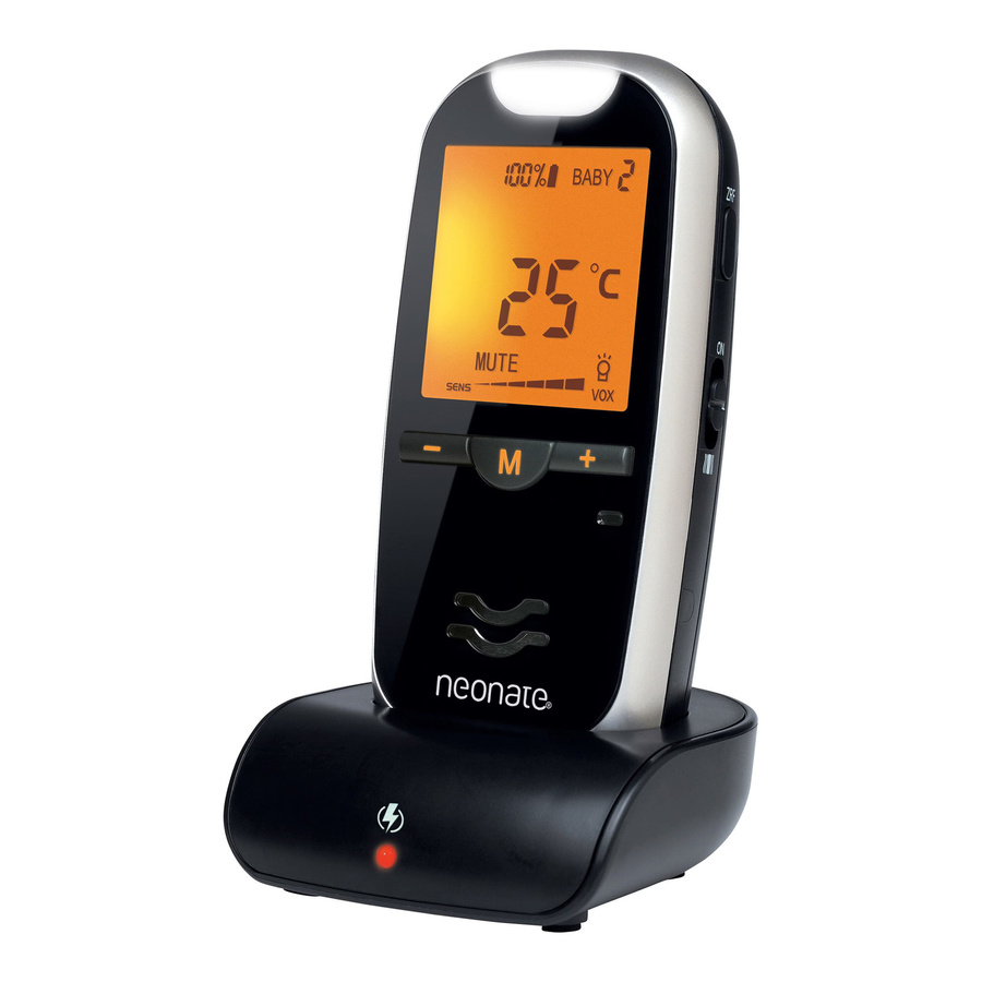Neonate Babyphone BC-6500D strahlungsarm in Schwarz mit Temperaturanzeige und Walkie-Talkie-Funktion - Bild 2