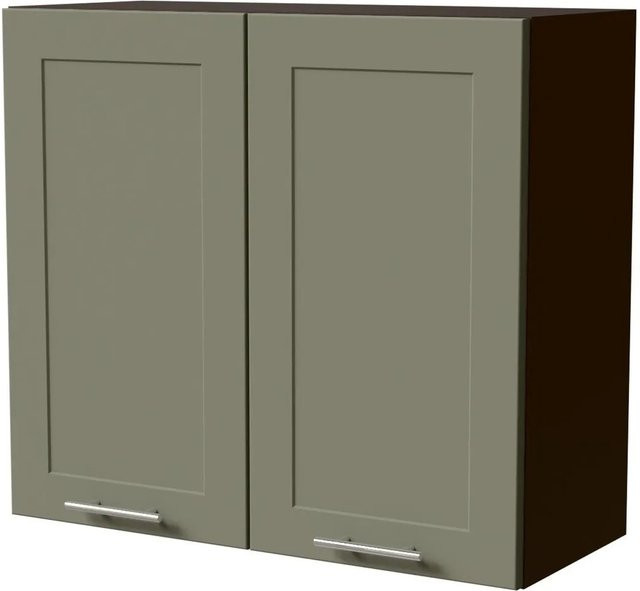 Feldmann-Wohnen Hängeschrank Oslo Küchenschrank in Lava / Reed Green Matt mit Soft-Close-Türen, B/T/H: 80 x 32,5 x 72 cm - Bild 1