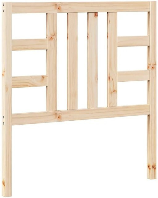 vidaXL Kopfteil aus Massivholz Kiefer in Braun, rustikale Optik, B/T/H: 96 x 4 x 100 cm - Bild 1