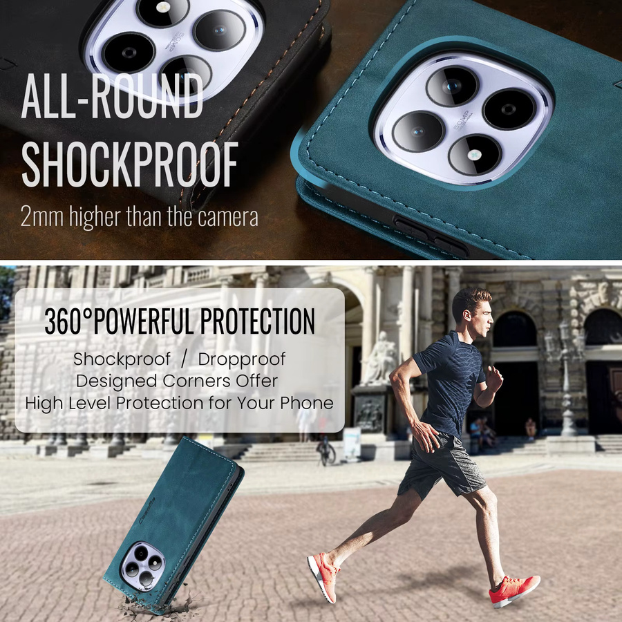 Luxuriöse Leder-Brieftasche für Xiaomi Redmi Note 15 Pro 4G in Schwarz mit Kartenfächern und Standfunktion - Bild 2