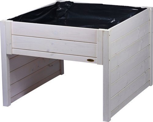 Dobar Mährobotergarage mit integriertem Pflanzkasten in Weiß, B/T/H: 56 x 73 x 79 cm - Bild 2