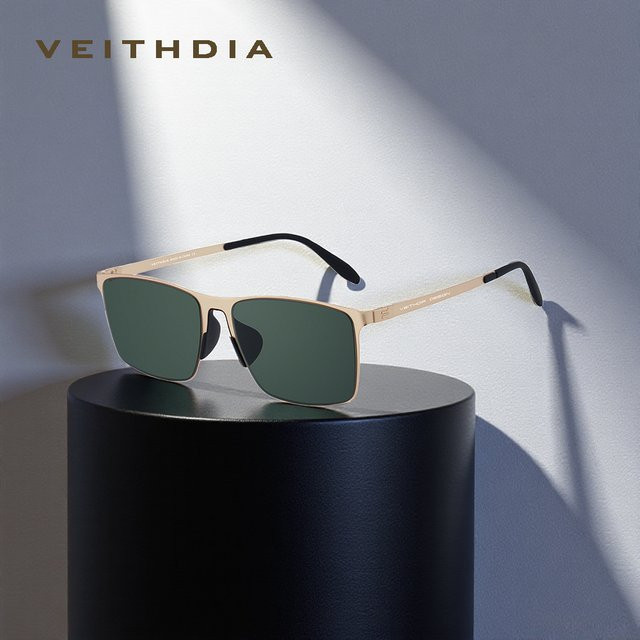 VEITHDIA FAV82120 Sonnenbrille, Vollrand, Edelstahl, Unisex, polarisiert - Bild 1