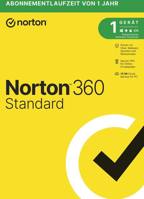 Norton 360 Standard Antivirus Sicherheit Abonnement für 1 Gerät für 1 Jahr - Bild 1