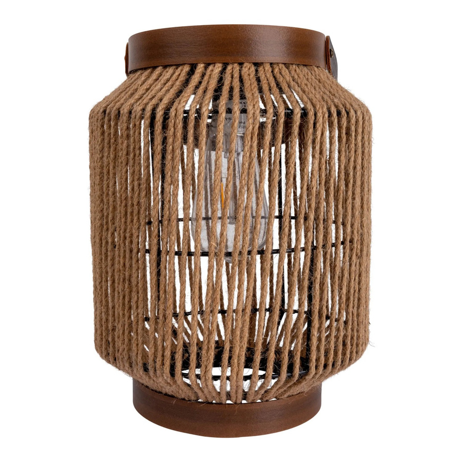 Näve LED-Solarleuchte Korbinian in Natur/Beige mit Dämmerungssensor für Garten und Terrasse, Durchmesser: 22 cm, Höhe: 29 cm - Bild 2