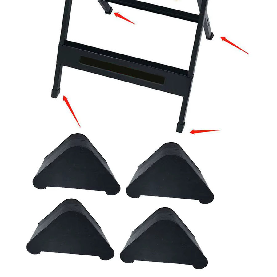 Vibratite Set aus 4 Kunststoff Bockfüßen als Bodenschoner für Stuhlbeine in Schwarz, Modelle WM225 und WM425, Ersatzfüße MM003 - Bild 2