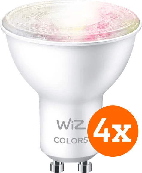 WiZ Smart Spot 4er-Pack LED-Spots GU10 mit RGBW-Farbe und Weißlicht via WiFi und Bluetooth - Bild 1
