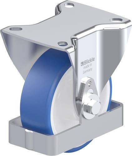 Blickle B-POTH 100XR-FS Stahlblech-Bockrolle in Blau mit 100 mm Rad-Durchmesser und 200 kg Tragfähigkeit - Bild 1