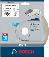 Bosch Diamanttrennscheibe Best for Ceramic Durchmesser 180 mm, B/H/D: 180 x 25,4 x 2,2 x 10 mm - Bild 2