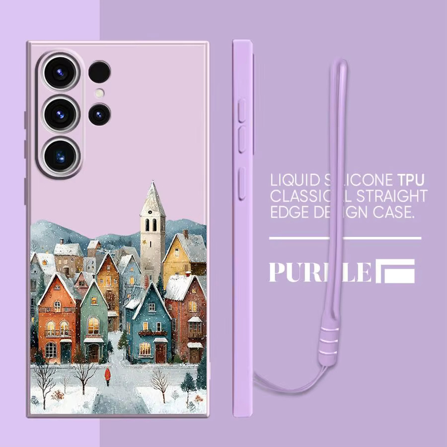 Weihnachtsmann Soft Cover Hülle für Samsung Galaxy S25 Edge S24 FE S23 S22 Ultra S21 Plus S20 Note 20 10 Ultra, Multicolor - Bild 2
