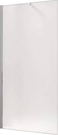 AICA Walk In Duschkabine aus Milchglas mit NANO-Beschichtung, Farbe: Weiß/Silber, B: 140 cm, H: 200 cm