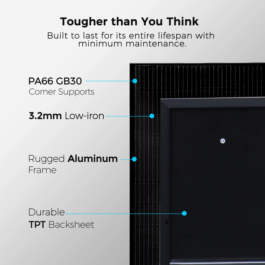 XINPUGUANG Monokristallines Solarpanel in Schwarz mit Aluminiumrahmen für 12V Batterien, Wohnmobile und Gartenhäuser, 18V 120W oder 240W PV-Modul - Bild 5
