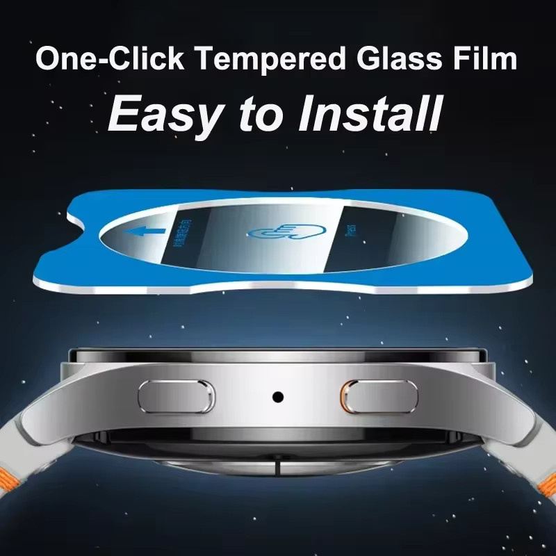Samsung Schutzfolie aus gehärtetem Glas für Galaxy Watch 7, 6, 5, 4 und Ultra in Transparent - Bild 5