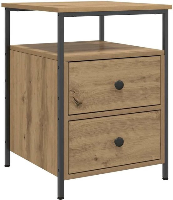 vidaXL Nachttisch Artisan-Eiche in Braun aus Holzwerkstoff und Metall, B/T/H: 44 x 45 x 60 cm - Bild 1