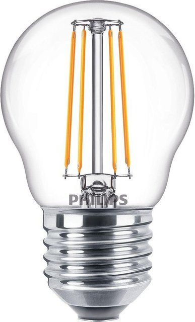 Philips LED-Leuchtmittel Classic Tropfenform E27 warmweiß transparent H: 8 cm, Ø: 4,5 cm - Bild 1