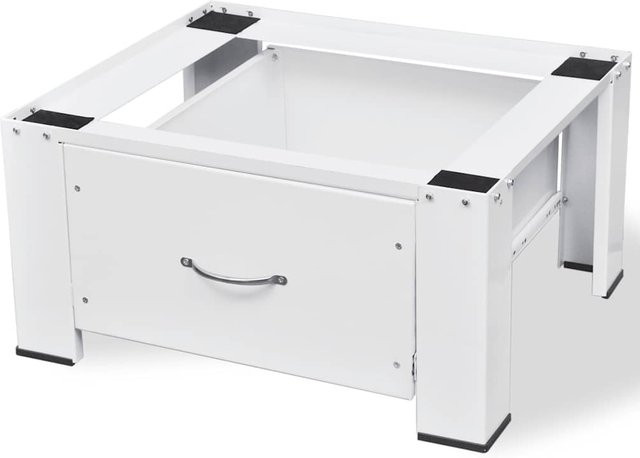 Waschmaschinenunterschrank VD Home Furnishing in Weiß mit Schublade und modernem Design - Bild 1