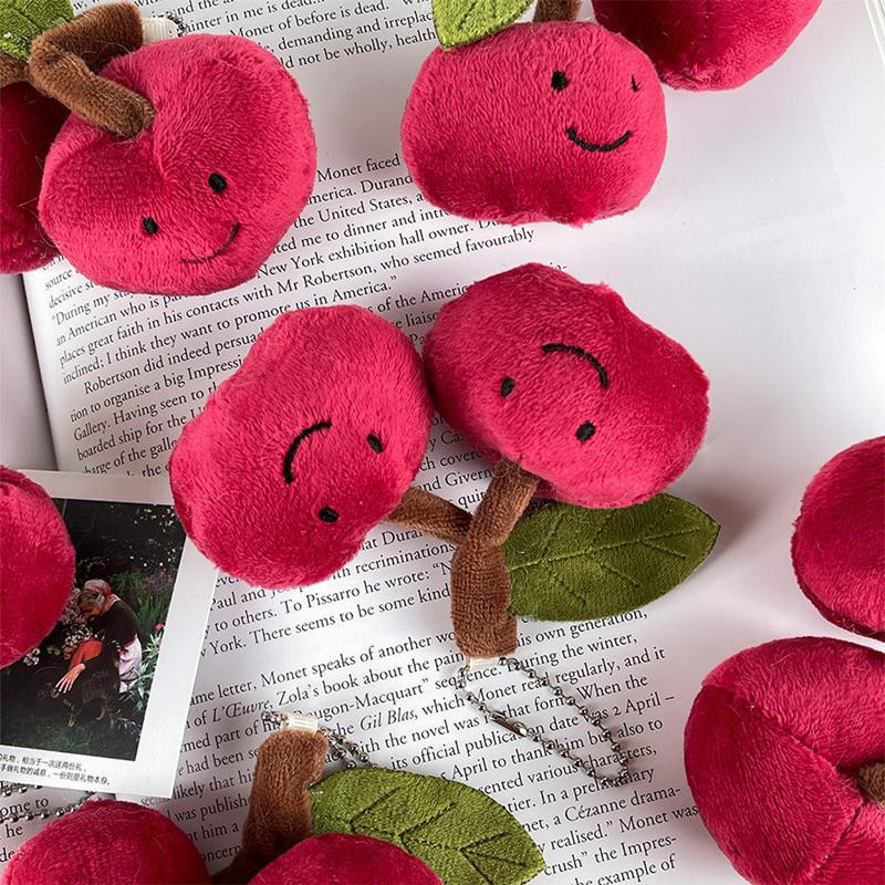 Yiran toy Kirsch-Plüsch-Schlüsselanhänger Paar-Puppe Rucksack-Anhänger - Bild 2