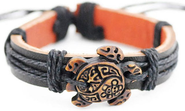 weyena Lederarmband, Schwarz, Unisex - Bild 1