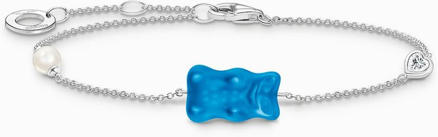 Thomas Sabo Armband 925 Silber, Goldbären, Perle, Kristall, Damen - Bild 1