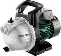 Metabo Gartenpumpe P 3300 G in Grün, Schwarz und Silber mit 3300 l/h und 45 m Förderhöhe