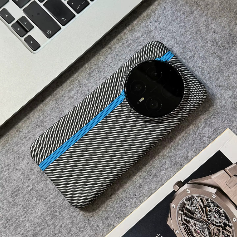 Premium Business-Hülle mit Kohlefaser-Textur für Honor Magic 8 Pro 7 6 5 in Schwarz - Bild 2
