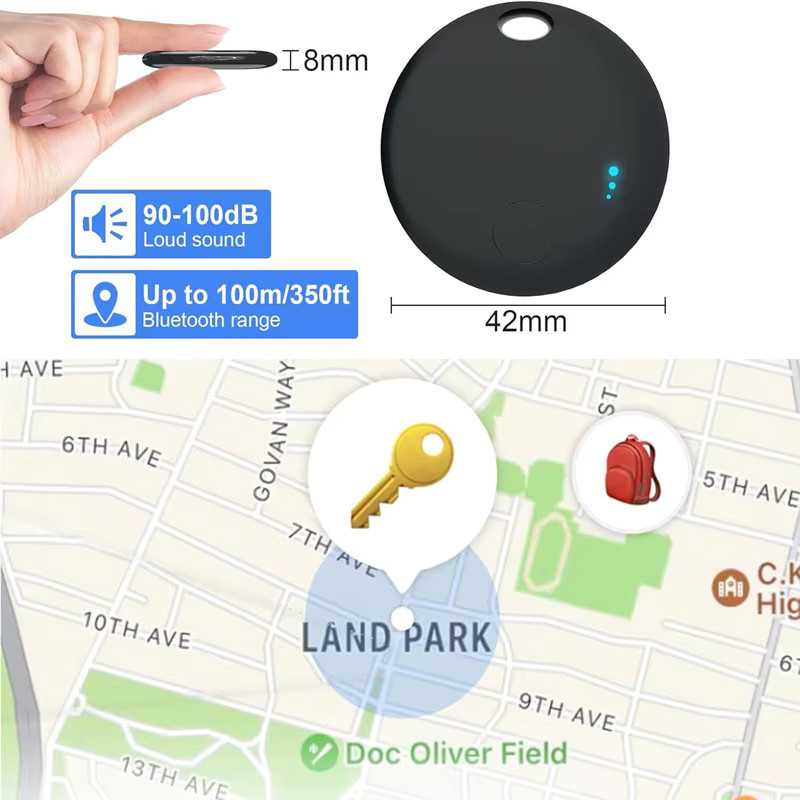 Wesolvet Android Air Tracker Tag Bluetooth Smart Tag in Rot für Google Find My Device App zur Ortung von Schlüsseln, Gepäck und Rucksäcken - Bild 4