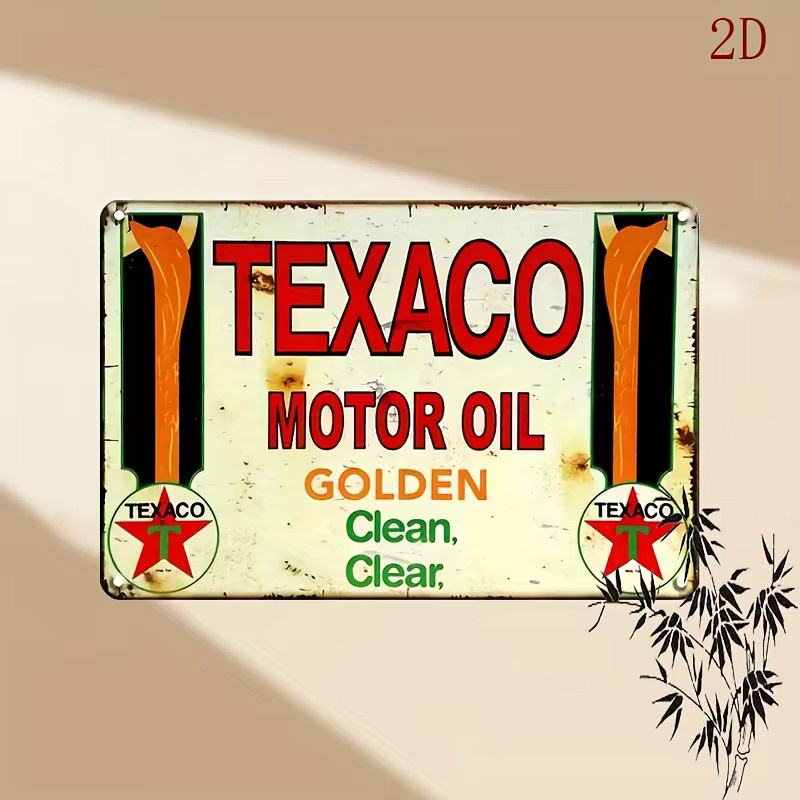 WEIYOOBY Metallblechschild Retro-Garagendekor aus Metall in Mehrfarben mit rotem und gelbem Text, B/H: 20 x 20 cm - Bild 2
