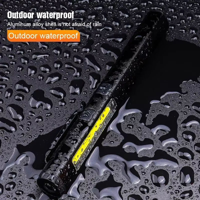 KDULIT 4-in-1 Multifunktions-LED-Stift-Taschenlampe in Schwarz mit wiederaufladbarem 800-mAh-Akku und Magnetismus - Bild 3