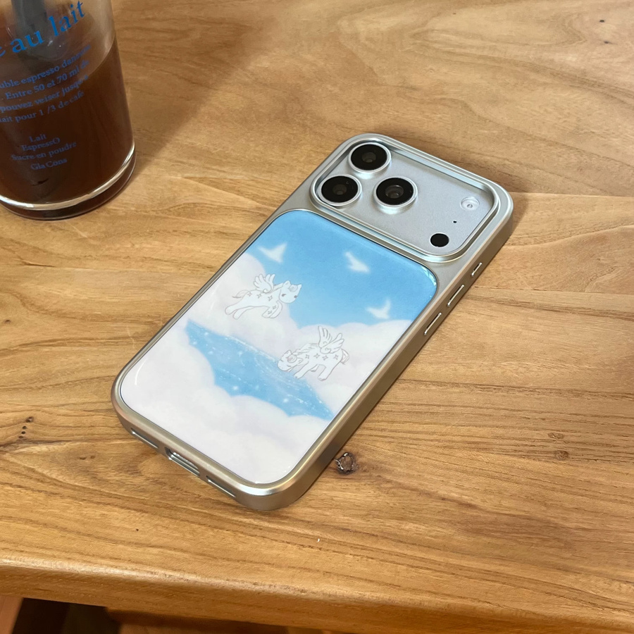 TROPLET Handyhülle mit Wolken und geflügeltem Pferd in Blau für iPhone 17 16 15 14 13 Pro Max - Bild 3