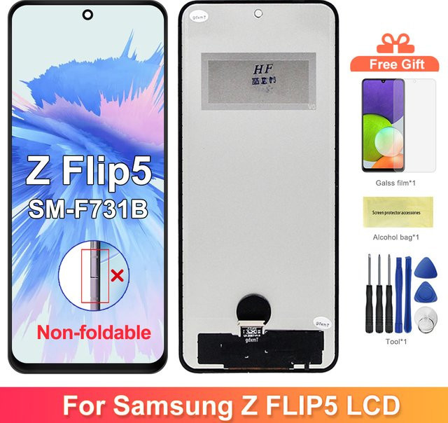 Samsung Z Flip5 Display LCD Touch Screen Digitizer Ersatz Montage für SM-F731B SM-F731U SM-F731F F731 - Bild 1