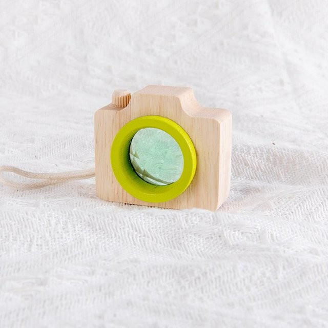 Fashnics Baby Holz Bunte Kamera Kaleidoskop Spielzeug, grün - Bild 1
