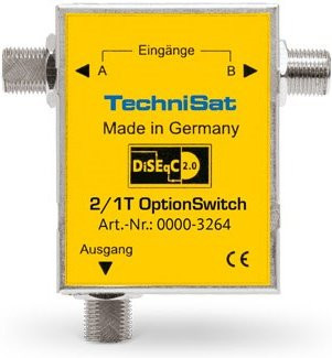 Technisat OptionSwitch 2/1 T DiSEqC-Umschalter in Gelb - Bild 1