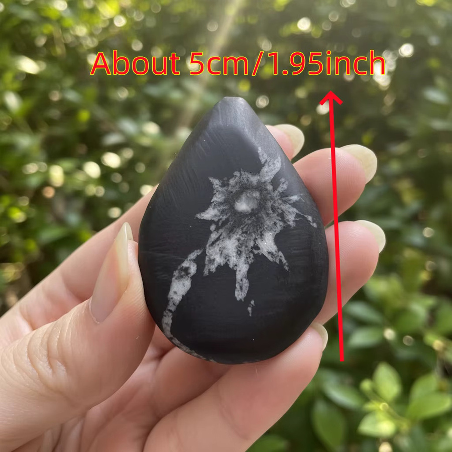 CrystalHola Tropfenanhänger, Chrysanthemenstein, Schwarz, Bohemian - Bild 3