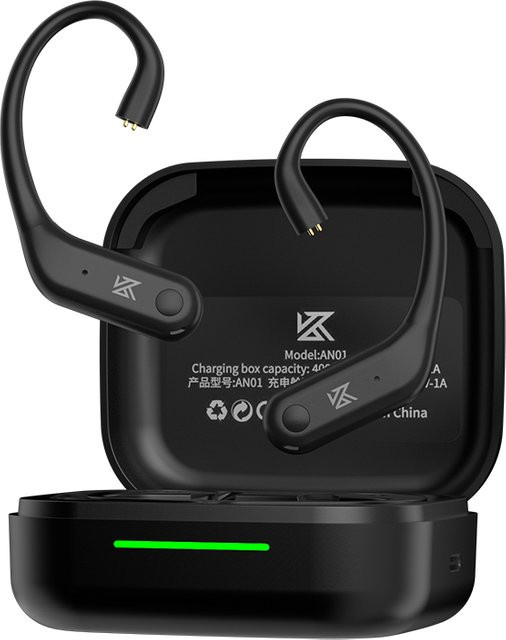 KZ AN01 Drahtlose Bluetooth 5.4 Ohrbügel-Adapter mit Ladecase in Schwarz für KZ Castor PRO PR2 PR3 ZSXPRO ZVXPRO Krila In-Ear Kopfhörer - Bild 1