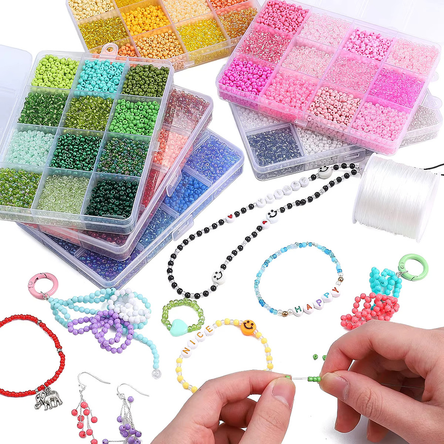 Beadia Schmuck Zubehör Set, Perlen, Ohrringe, Halskette - Bild 3