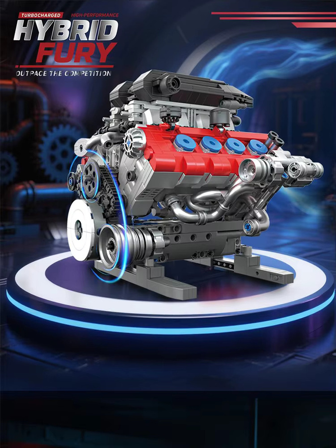 AMAZINGBLOKS V8-Motor Baukasten, Bausteine, 1.189 Teile - Bild 7