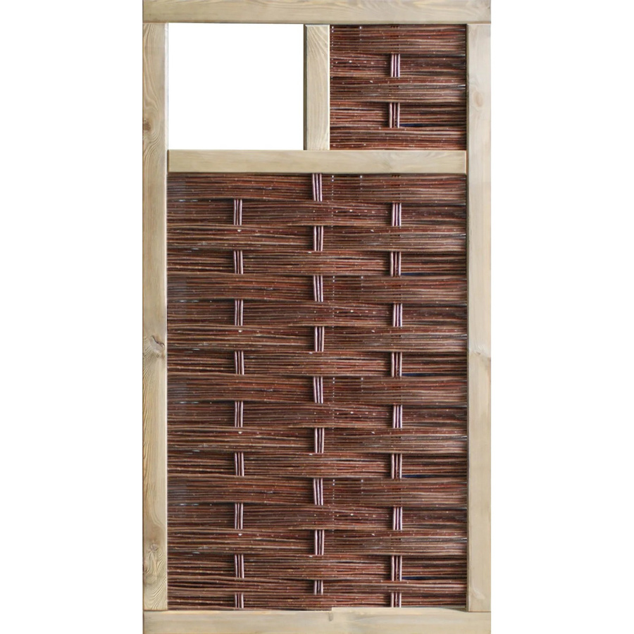 T & J Weidengeflechtzaun Labo-3D mit Fenster oben, braun, B: 94 cm, H: 180 cm - Bild 2