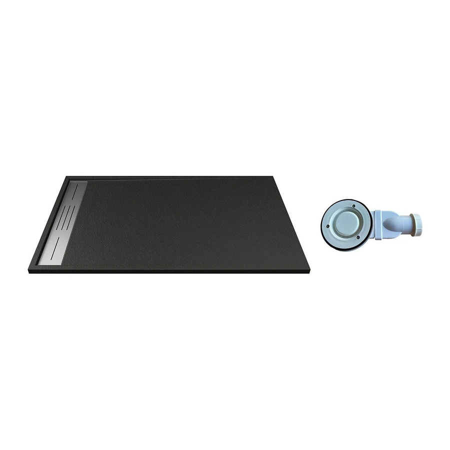 Vente-unique Duschwanne Lyrosa rechteckig in Schwarz, B: 160 cm, T: 90 cm - Bild 2
