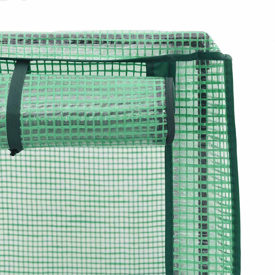 vidaXL Hochbeet mit Gewächshaus-Aufsatz und wasserfester Abdeckung in Hellgrau Rattan-Optik, B/T/H: 160 x 40 x 123 cm - Bild 3