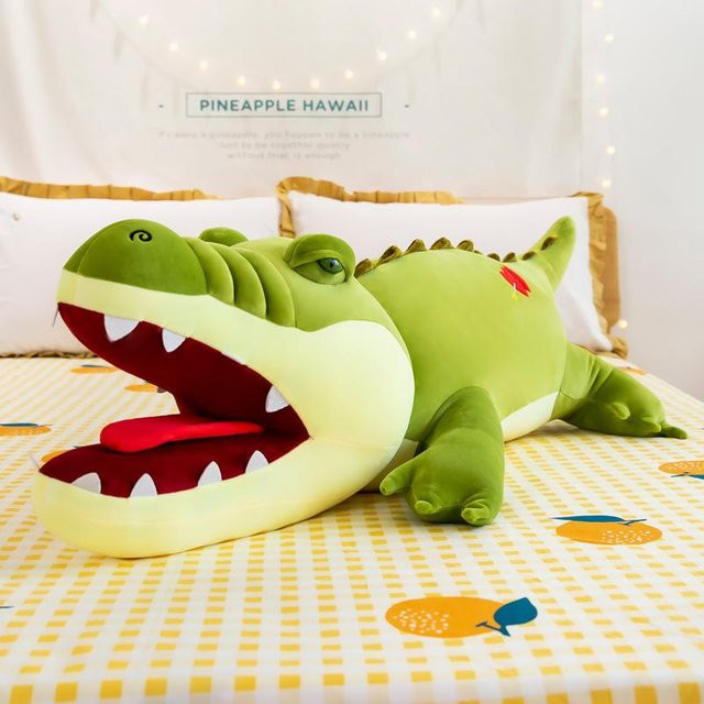 Yiran Health & Beauty Dinosaurier-Stofftier, Krokodil Plüschpuppe, 120cm - Bild 1