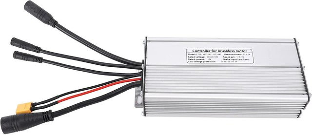 Fishine Sinuswellen-Controller 30A aus Aluminiumlegierung, regendichter 5 in 1 Geschwindigkeitsregler für Elektrofahrradmotoren, Farbe: Weiß - Bild 1