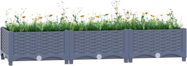 furnicato Hochbeet aus Polypropylen in Grau, B/T/H: 120 x 40 x 23 cm - Bild 1